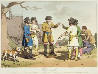 Der Dorfrat, vom Künstler geätzt, veröffentlicht 1803